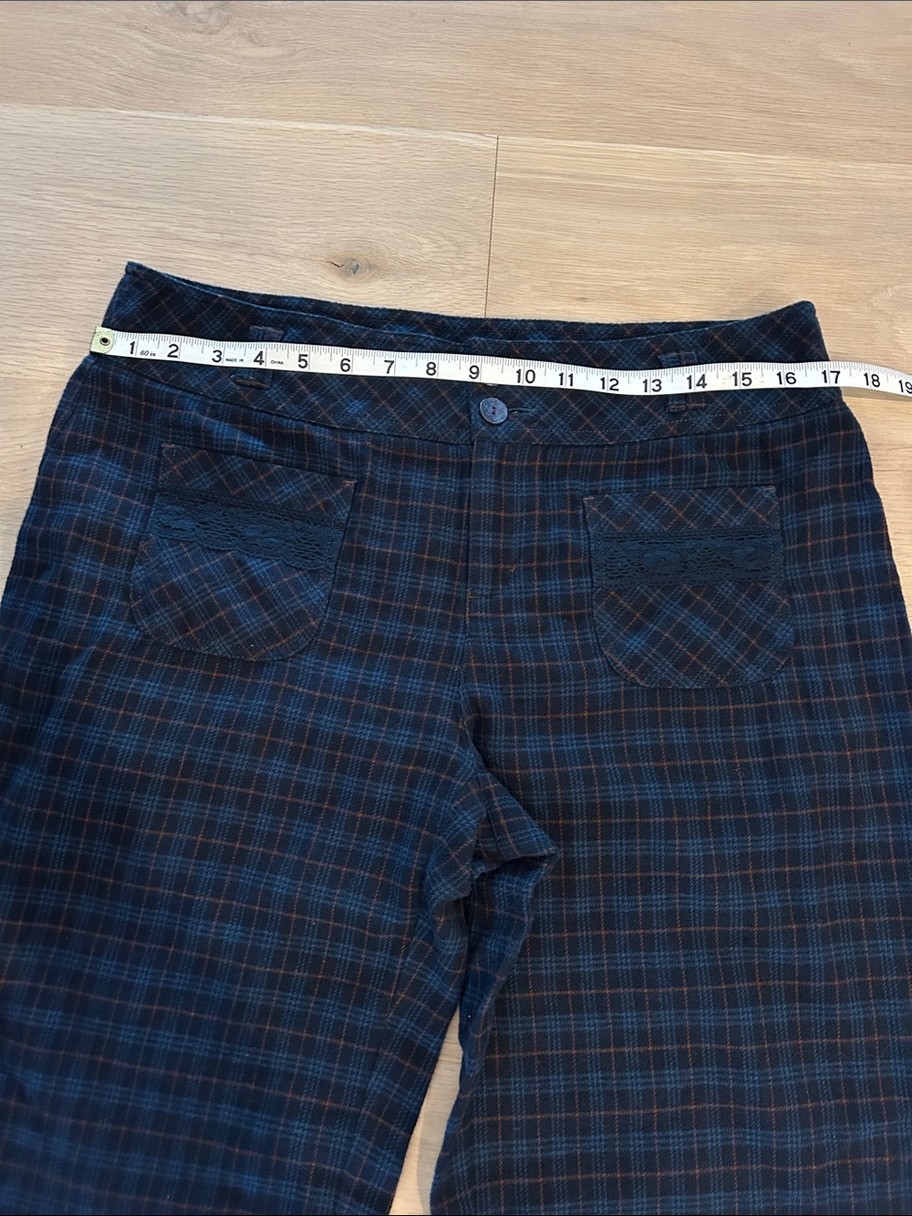 Sundance Flannel Plaid Pants - Navy & Brown